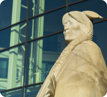 Southern Ute government statue