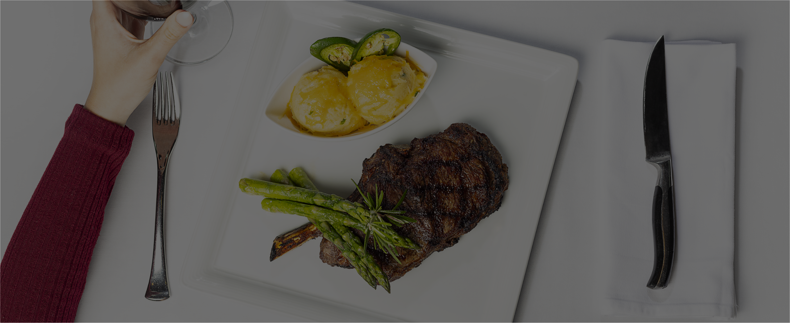 Close up of a Steak at Seven Rivers Steak House at Sky Ute Casino