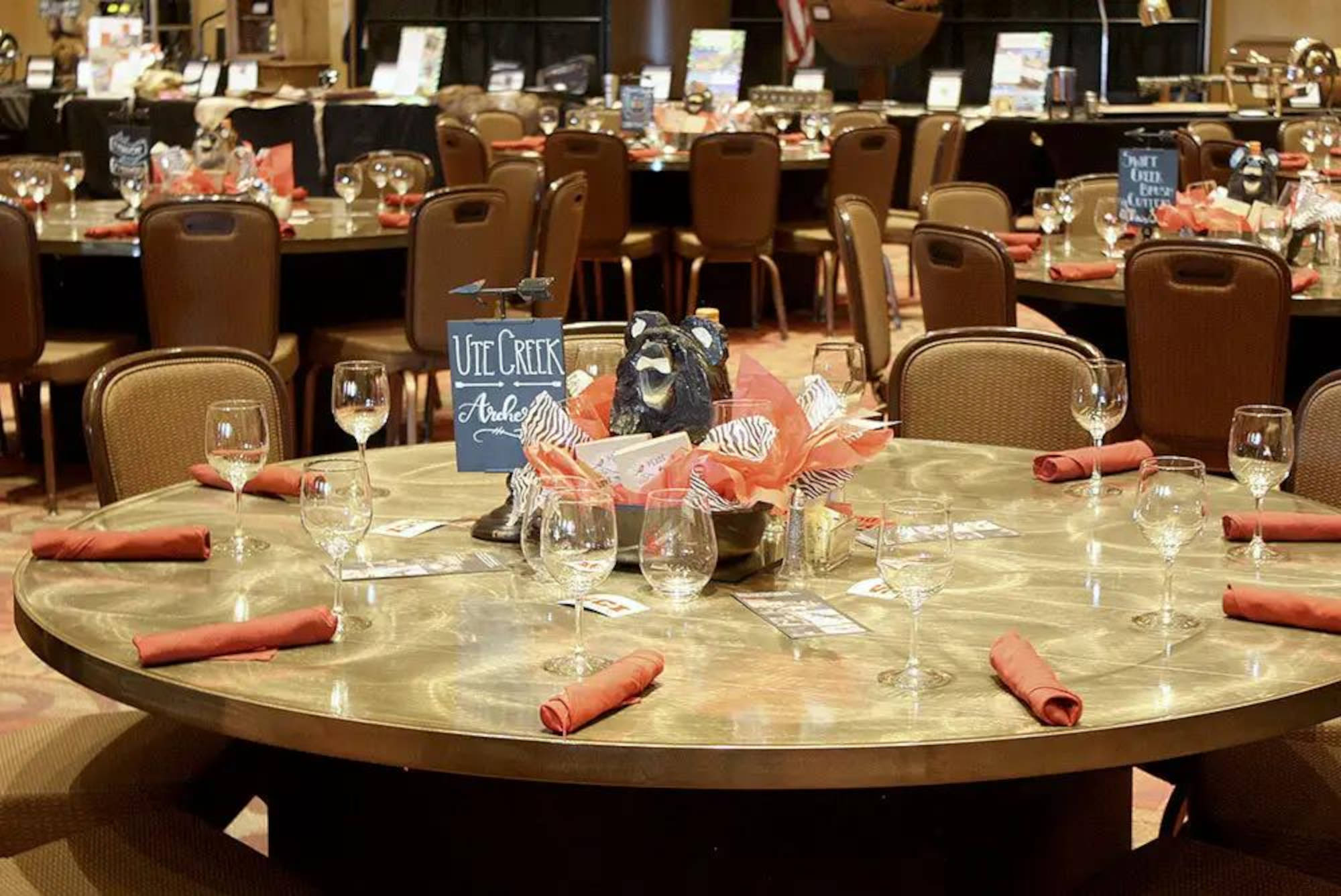 Event Venue close up of a table at Sky Ute Casino