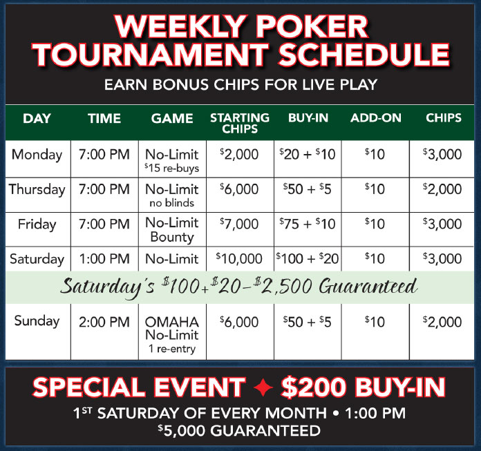 pokerschedule Sky Ute Casino Resort